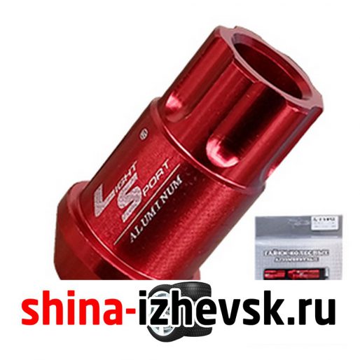 Гайка 12х1,5 Набор 44 блистер 20шт. спец конус/открытая 19мм Red AL-116 20+1 LS в Ижевске